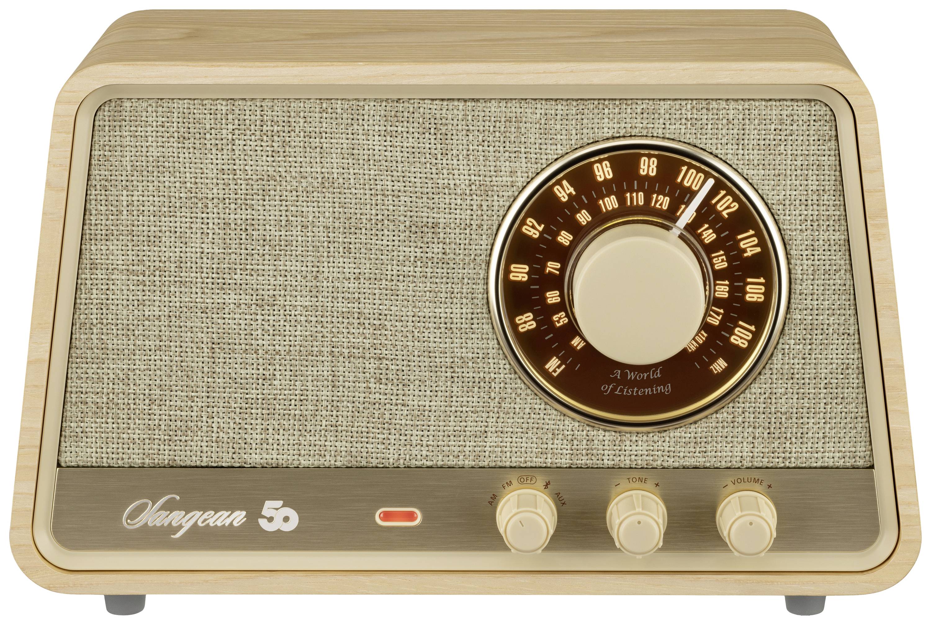 Sangean Premium Wooden Cabinet WR-101 Tischradio AM, FM Bluetooth®, AUX, UKW Holz (hell)