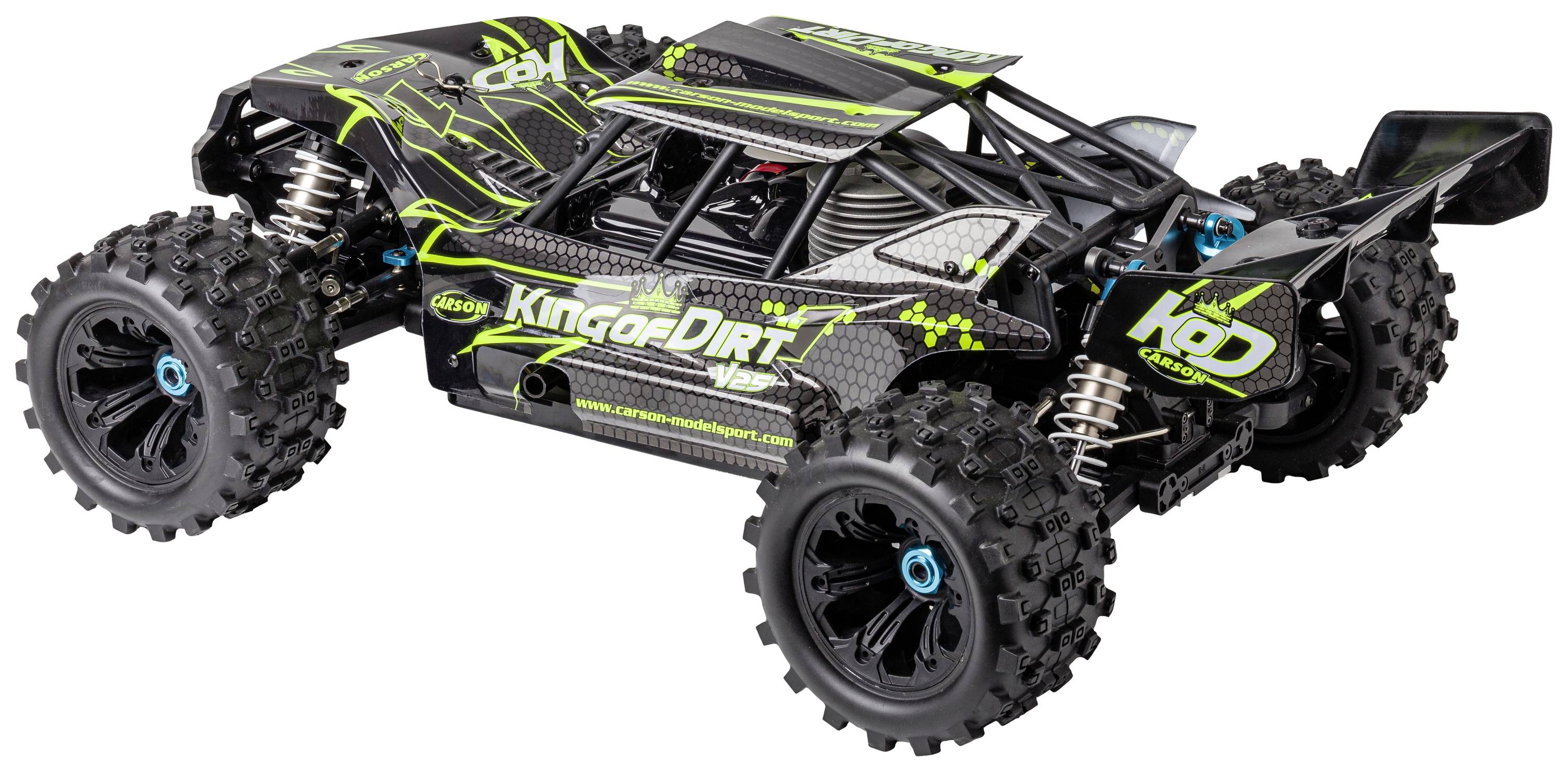 Carson Modellsport King of Dirt Cage V25 GP 1:8 RC Modellauto Nitro Truggy RtR 2,4GHz