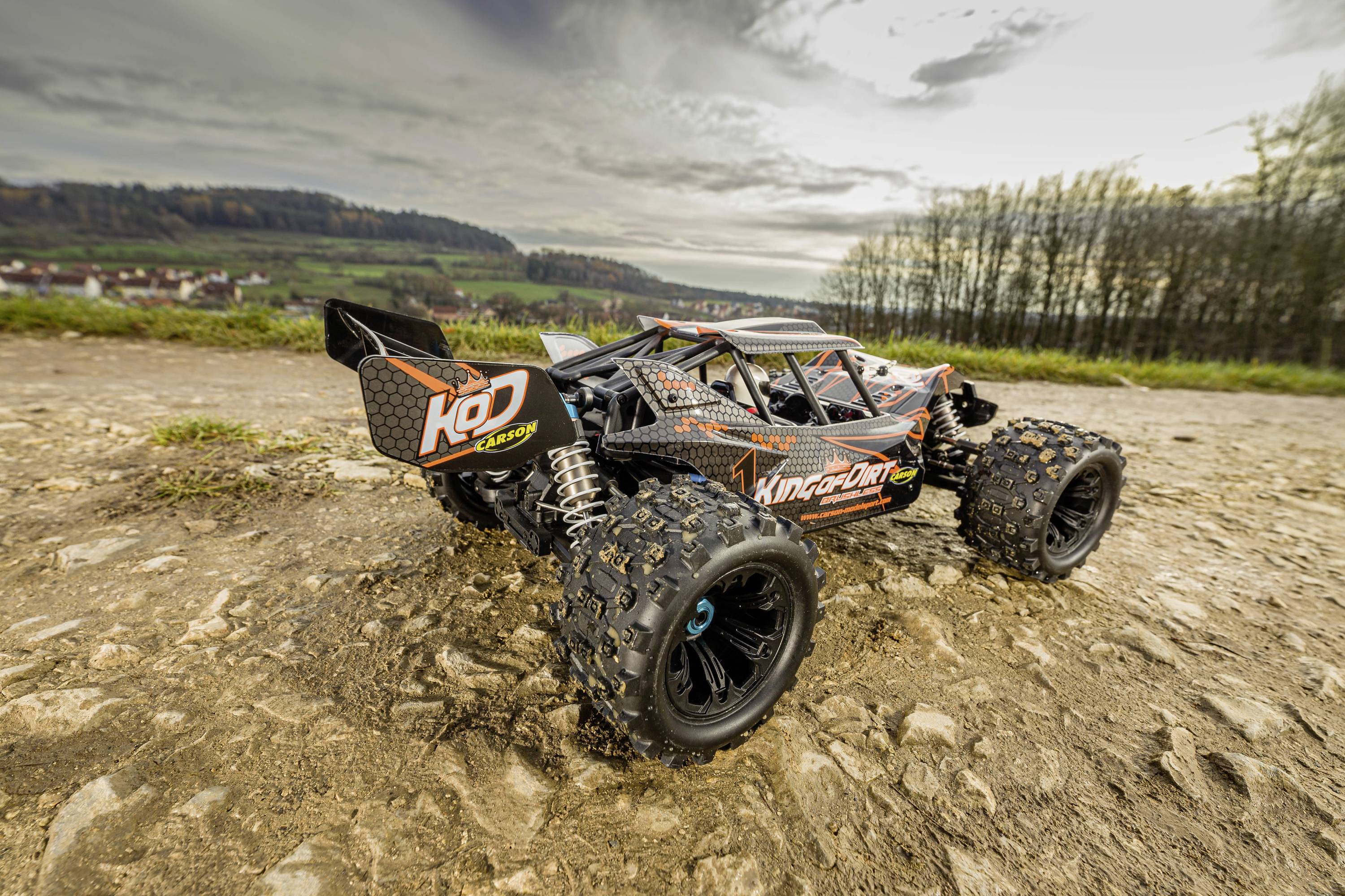 Carson Modellsport King of Dirt Cage Brushless 1:8 RC Modellauto Elektro Truggy RtR 2,4 GHz