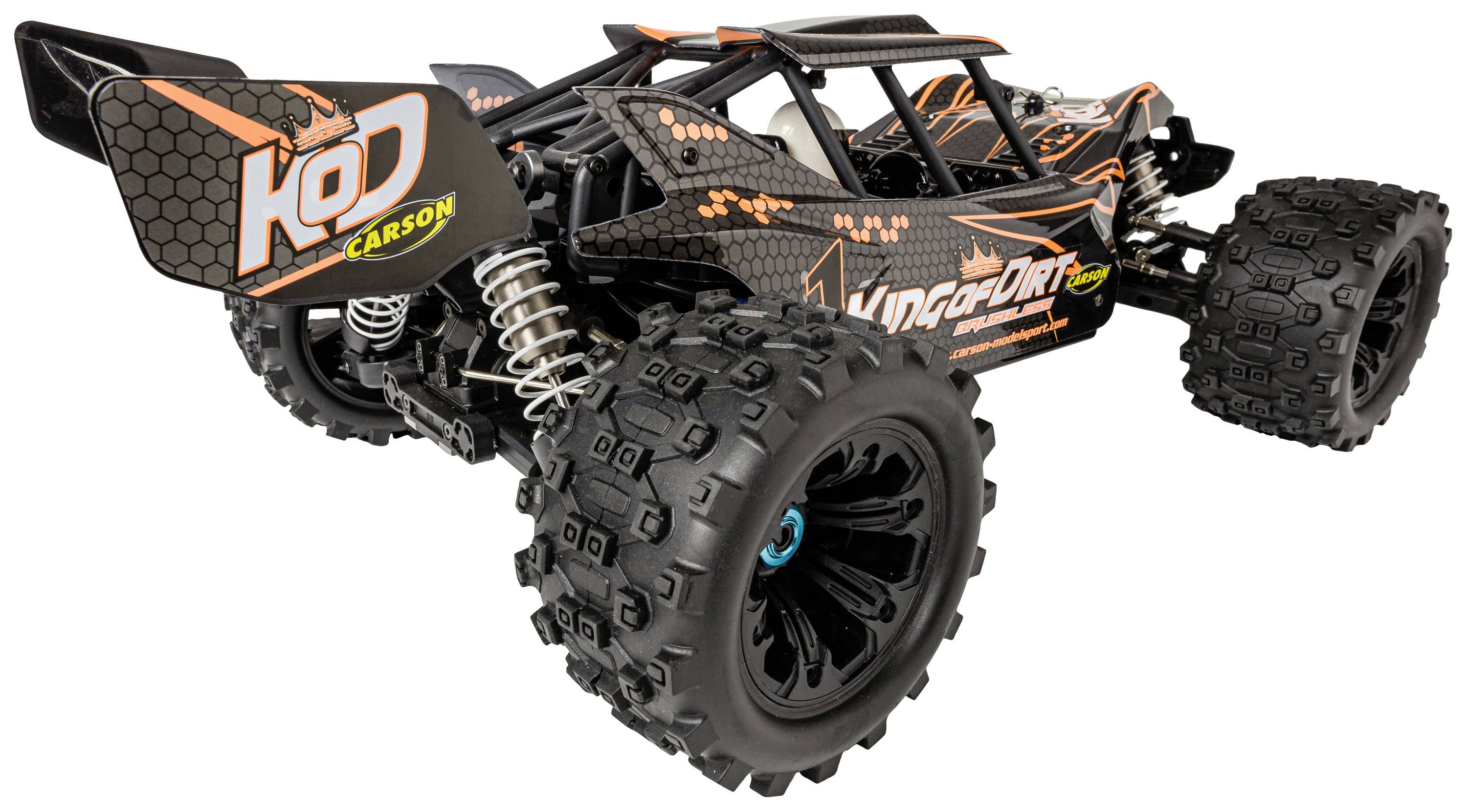 Carson Modellsport King of Dirt Cage Brushless 1:8 RC Modellauto Elektro Truggy RtR 2,4 GHz