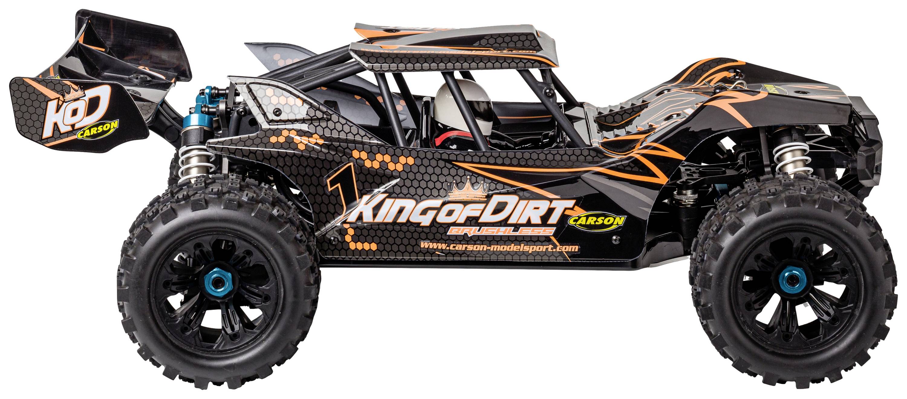 'RC-Buggy in Schwarz-Orange mit Aufschrift 