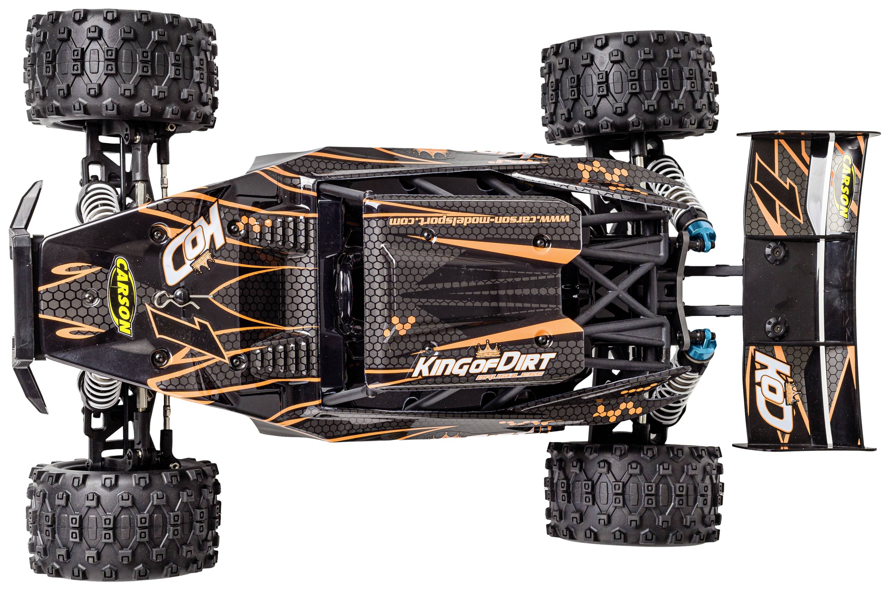 Carson Modellsport King of Dirt Cage Brushless 1:8 RC Modellauto Elektro Truggy RtR 2,4 GHz