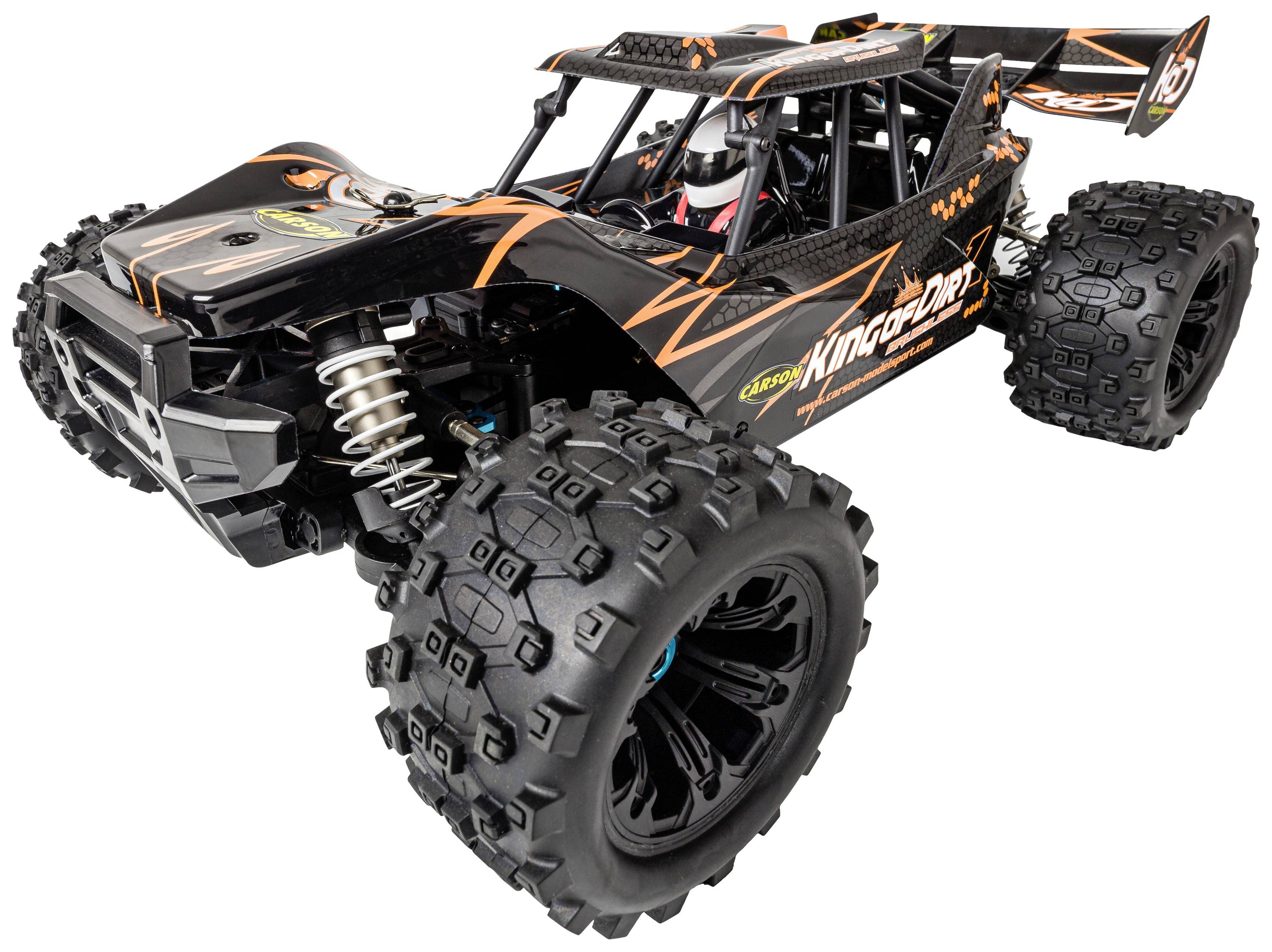 Carson Modellsport King of Dirt Cage Brushless 1:8 RC Modellauto Elektro Truggy RtR 2,4 GHz