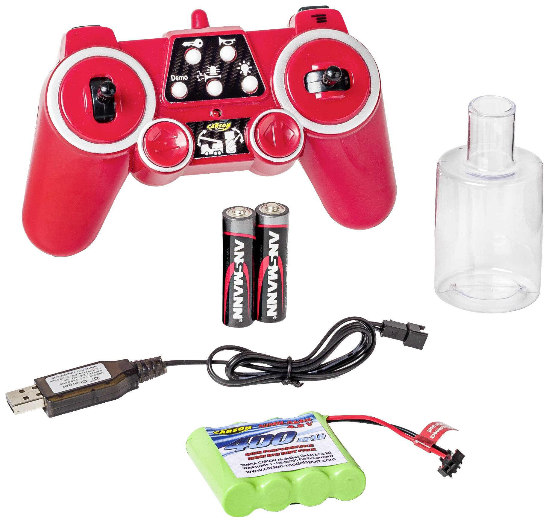 Carson Modellsport MB Arocs Feuerwehr m. Drehleiter 1:20 RC Einsteiger Funktionsmodell LKW