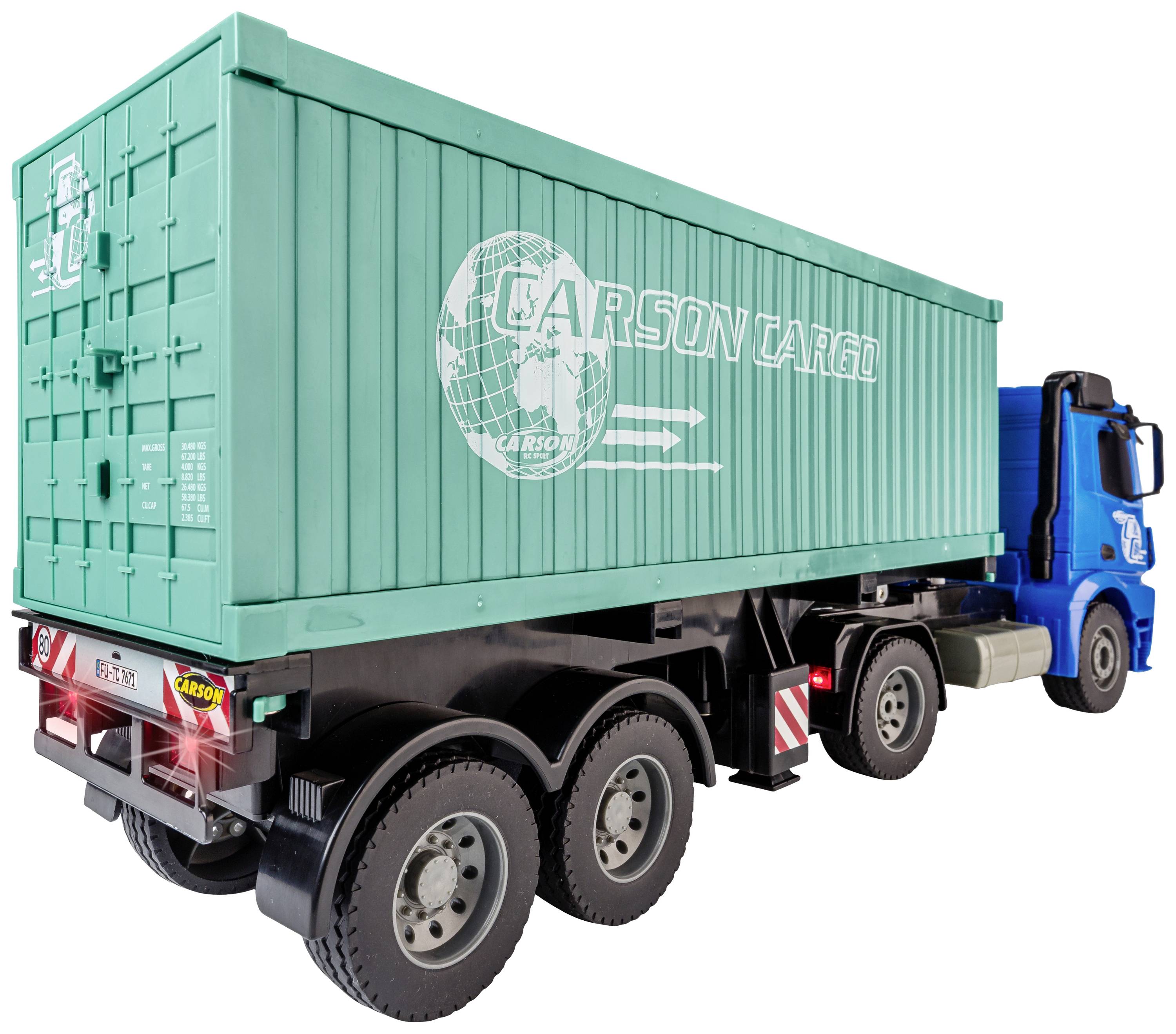 Carson Modellsport MB Arocs mit Container 1:20 RC Einsteiger Funktionsmodell LKW