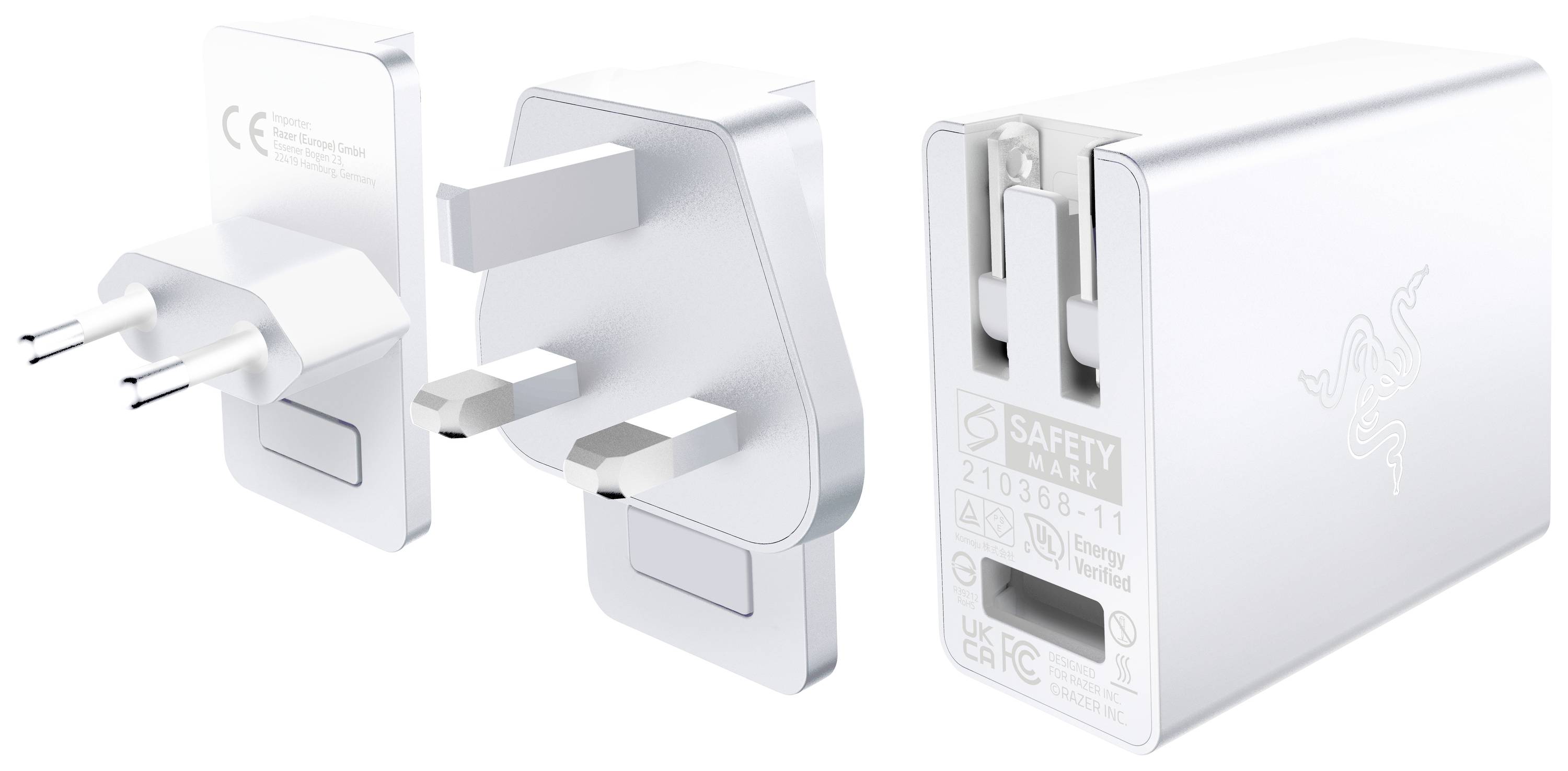 RAZER USB-C 130W GaN Charger Mercury USB Ladegerät 130W PPS Weiß GaN