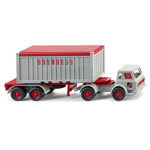 Wiking 052501 H0 LKW Modell Harvester Containersattelzug 20' "Sealand"