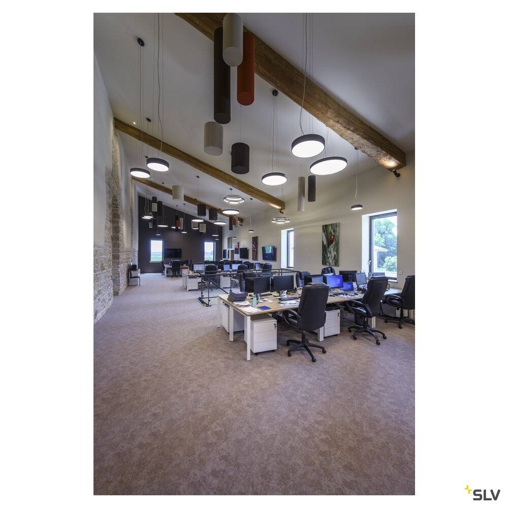 SLV 1007300 MEDO® PRO 60 LED-Deckenleuchte LED 39W Schwarz