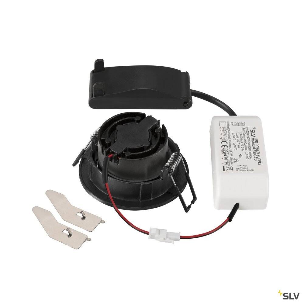 SLV 1007390 NEW TRIA 68 LED-Einbauleuchte LED 8.3W Schwarz