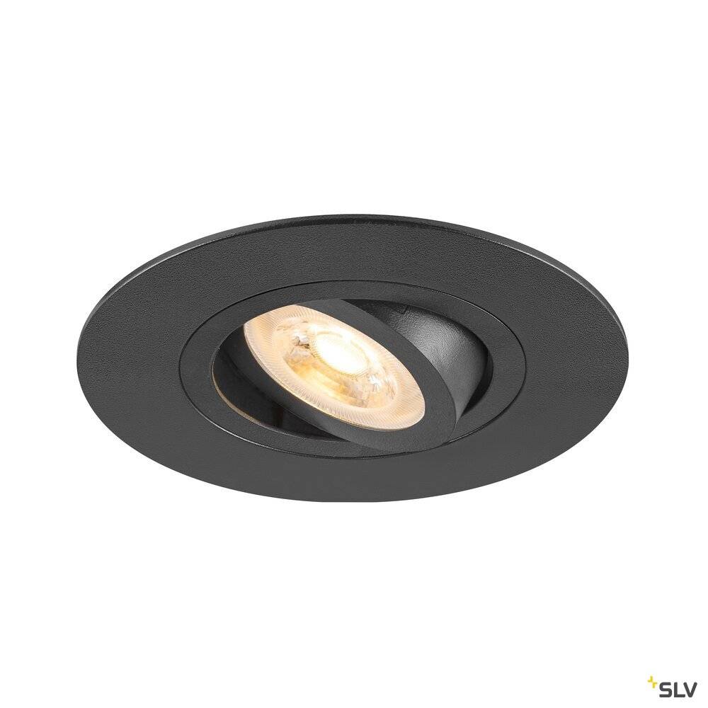 SLV 1007625 NEW TRIA 75 XL Einbauleuchte LED GU10 Schwarz