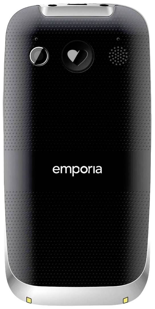 Emporia Euphoria Senioren-Handy mit Ladestation, SOS Taste Schwarz