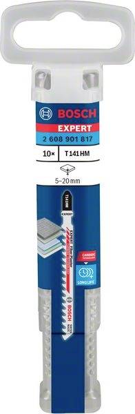 Bosch Accessories 2608901817 EXPERT 'Fiber Plaster' T 141 HM Stichsägeblatt, 10 Stück 10St.