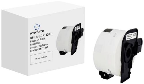 Renkforce Etiketten Rolle Kompatibel ersetzt Brother DK-11208 90 x 38 mm Papier Weiß 400 St. Standa
