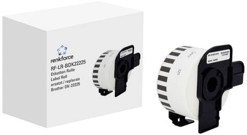 Renkforce Etiketten Rolle Kompatibel ersetzt Brother DK-22225 38 mm x 30.48 m Papier Weiß 30.48 m S