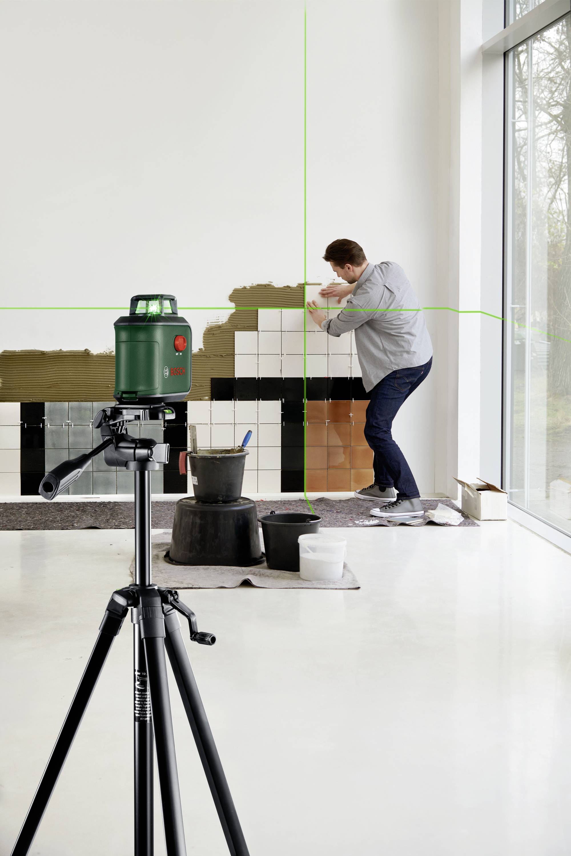 Bosch Home and Garden AdvancedLevel 360 Set Kreuzlinienlaser Reichweite (max.): 24m