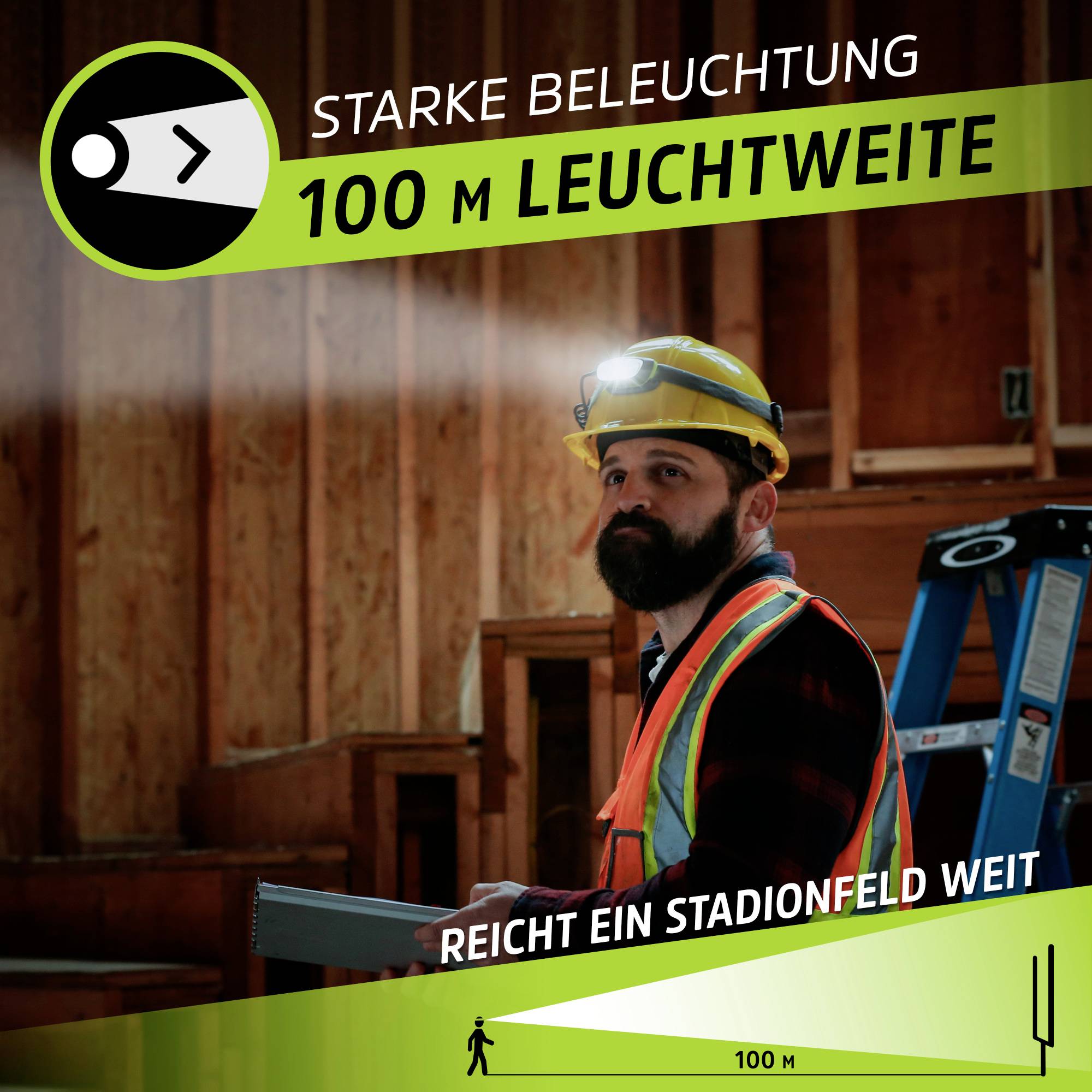 Energizer Pro Series Multicolor Hybrid LED Stirnlampe Li-Ionen Akkus oder batteriebetrieben 650lm 6h E303955400