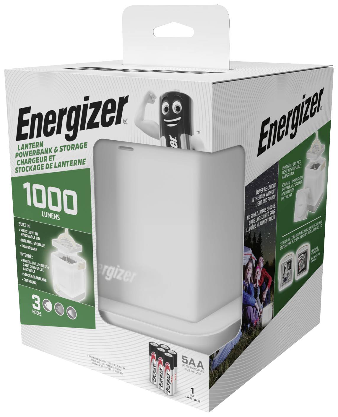 Energizer E303974600 Power Light Cube LED Camping-Leuchte batteriebetrieben
