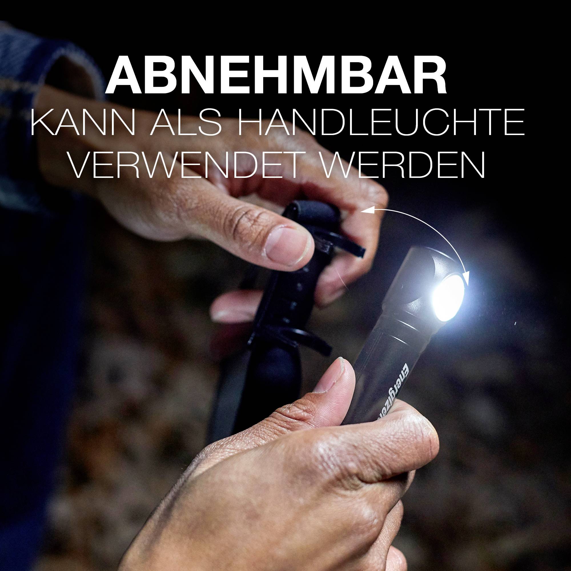 Energizer Hybrid Power LED Stirnlampe batteriebetrieben 400lm E303633201