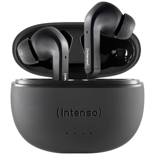 Intenso T300A In Ear Headset Bluetooth® Stereo Schwarz Noise Cancelling Batterieladeanzeige, Headse