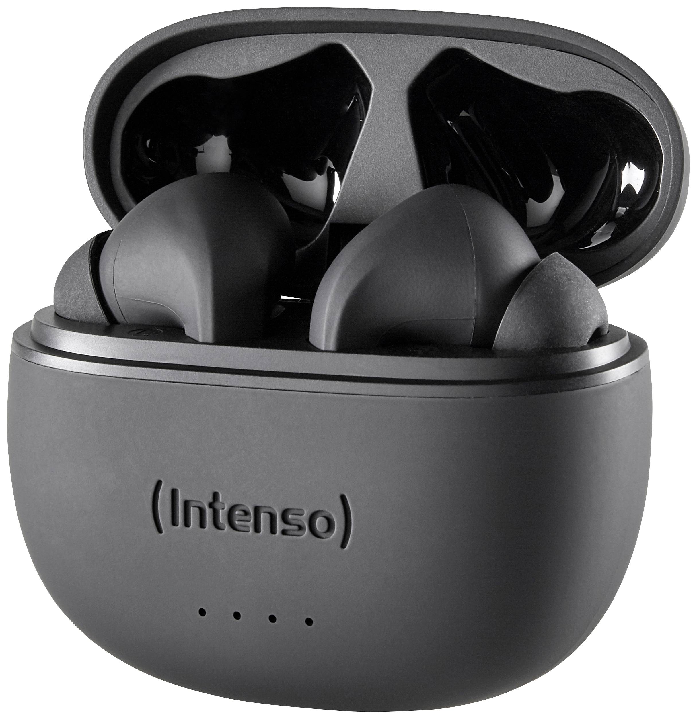 Intenso T300A In Ear Headset Bluetooth® Stereo Schwarz Noise Cancelling Batterieladeanzeige, Headset, Ladecase, Touch-Steuerung