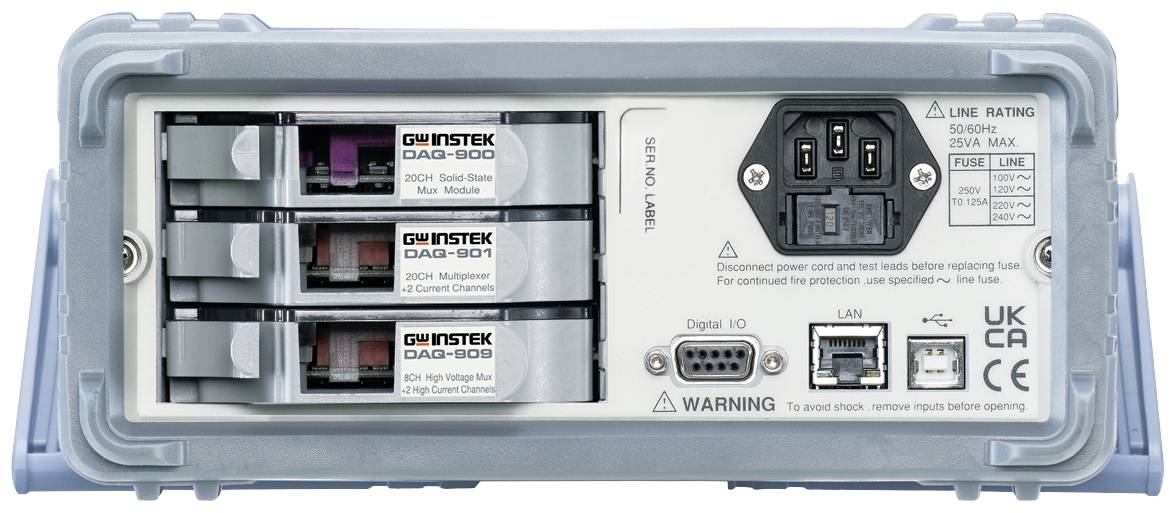 GW Instek 01AQ960000GT DAQ-9600 Datenerfassung -200 bis +1820°C 0.1, 0.1 bis 600, 300 V/DC, V/AC 0.001 bis 2A