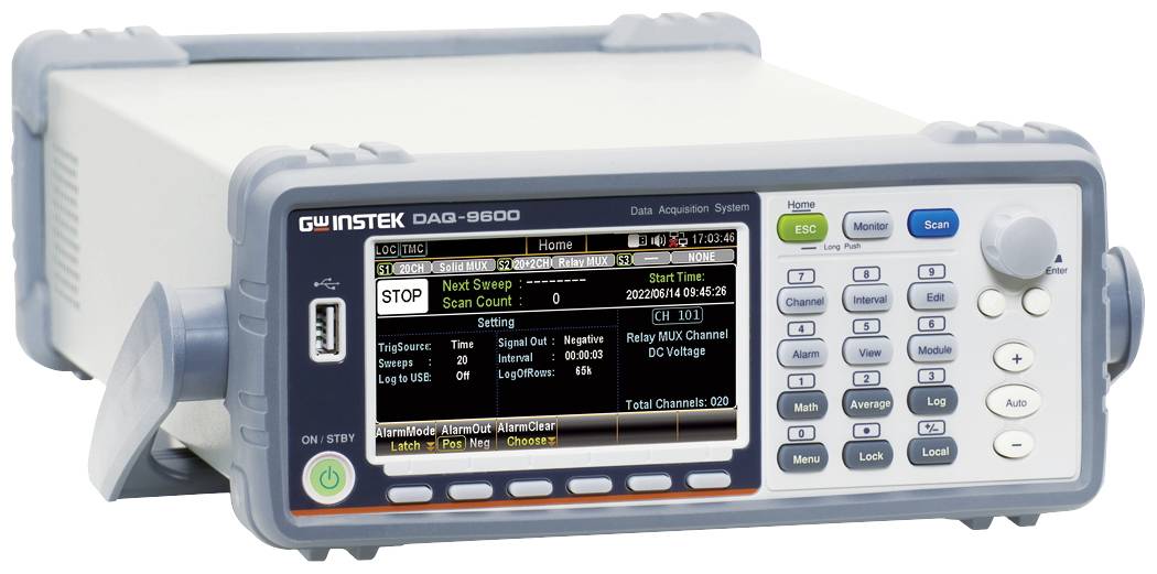 GW Instek 01AQ960010GT DAQ-9600 with GPIB Datenerfassung -200 bis +1820°C 0.1, 0.1 bis 600, 300 V/DC, V/AC 0.001 bis 2A