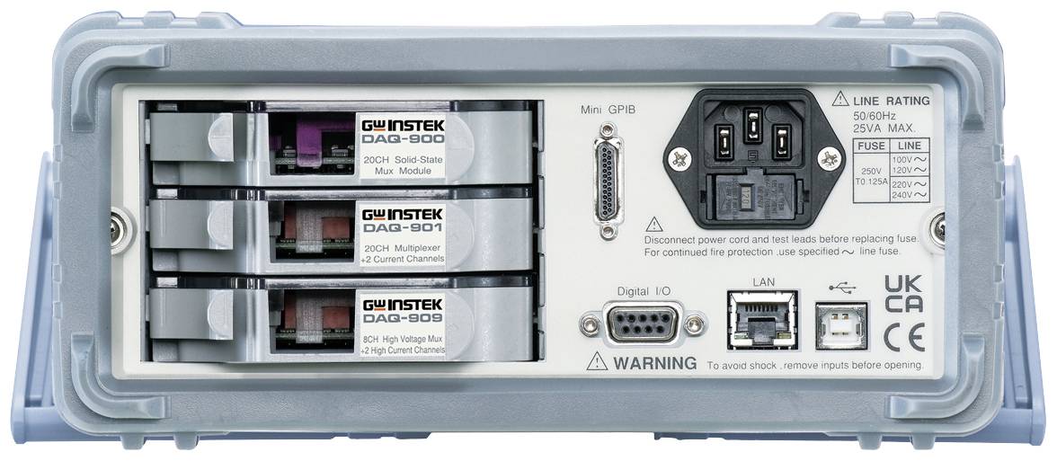 GW Instek 01AQ960010GT DAQ-9600 with GPIB Datenerfassung -200 bis +1820°C 0.1, 0.1 bis 600, 300 V/DC, V/AC 0.001 bis 2A