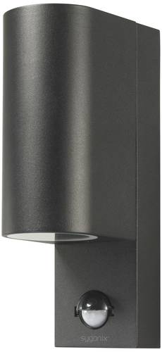 Sygonix SY-6028440 LED-Außenwandleuchte mit Bewegungsmelder GU10 Schwarz