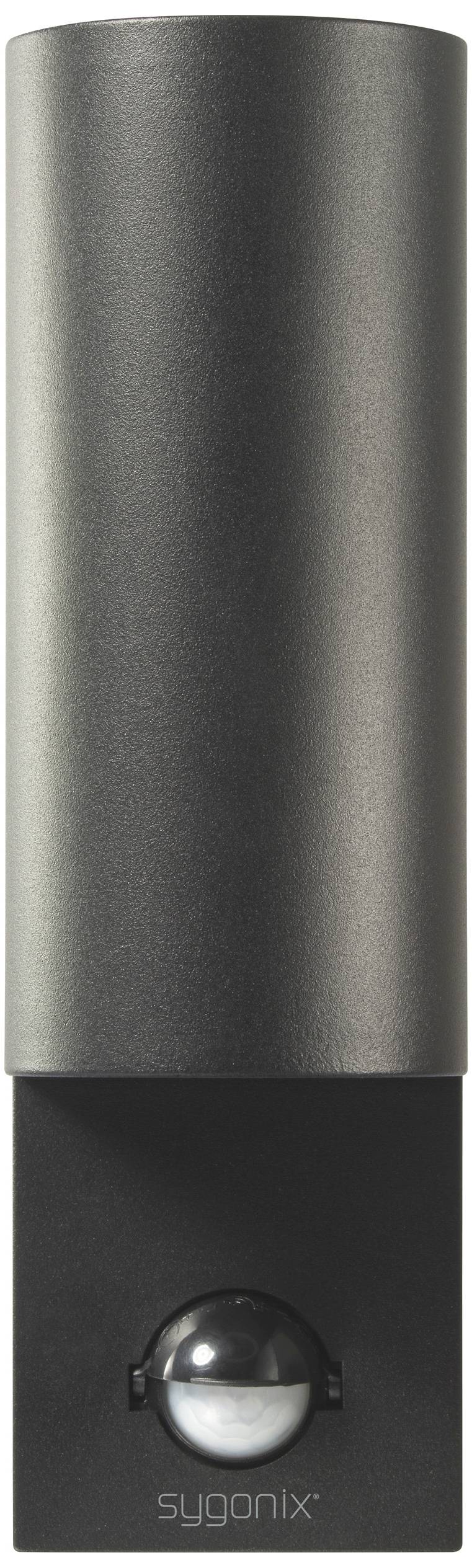Sygonix SY-6028440 LED-Außenwandleuchte mit Bewegungsmelder GU10 Schwarz