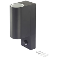 Sygonix SY-6028440 LED-Außenwandleuchte mit Bewegungsmelder GU10 Schwarz Sygonix SY-6028440 LED-Außenwandleuchte mit Bewegungsmelder GU10 Schwarz