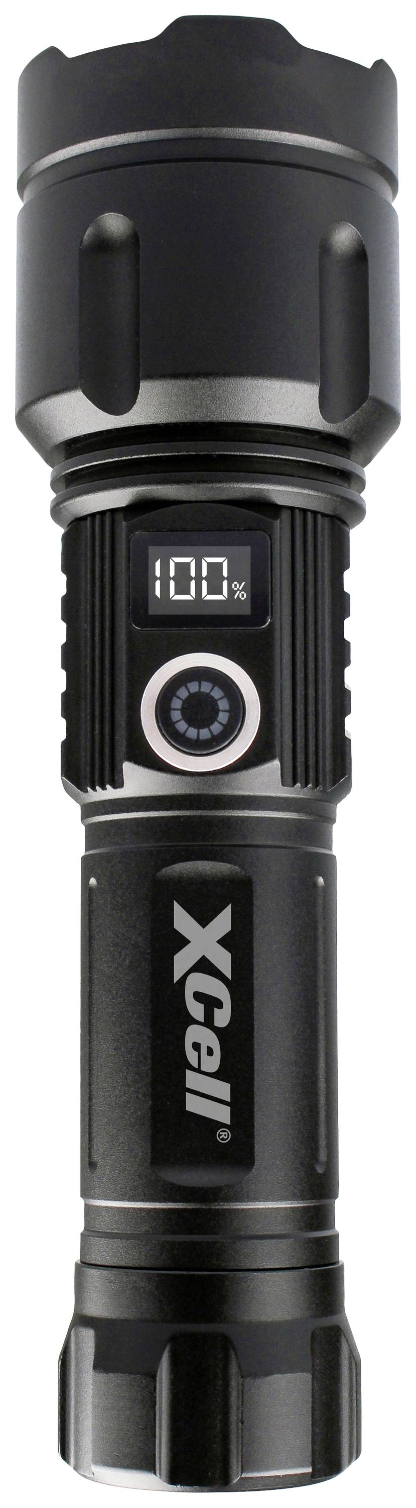 XCell LUNALUX LED Taschenlampe Große Reichweite, mit Stroboskopmodus, verstellbar akkubetrieben, batteriebetrieben 43 h 314 g