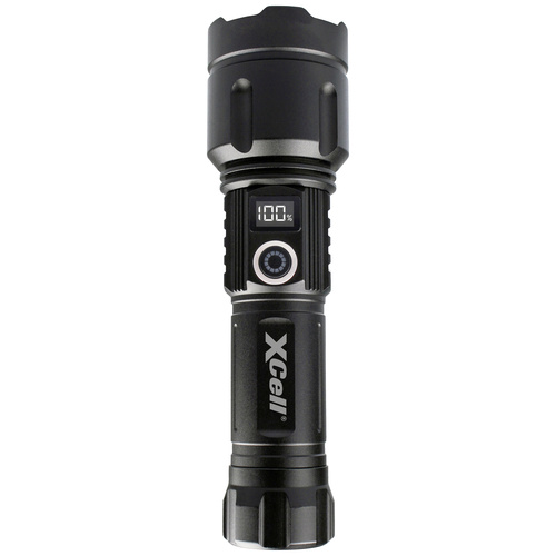XCell LUNALUX Taschenlampe Große Reichweite, mit Stroboskopmodus, verstellbar akkubetrieben, batteriebetrieben 1000lm 43h 314g