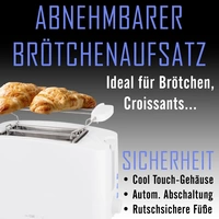 Clatronic TA 3801W Toaster Weiß Clatronic TA 3801W Toaster Weiß
