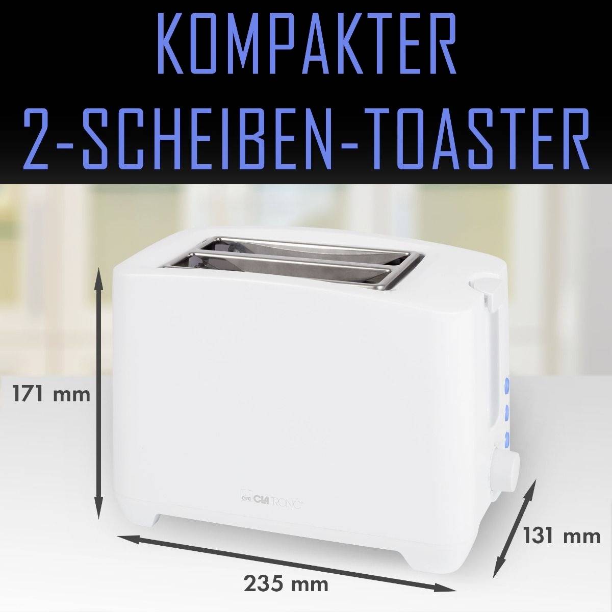 Clatronic TA 3801 W Toaster Weiß