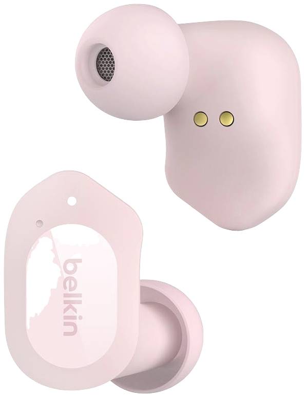 Belkin SoundForm Play In Ear Headset Bluetooth® Rosa Headset, Ladecase, Schweißresistent