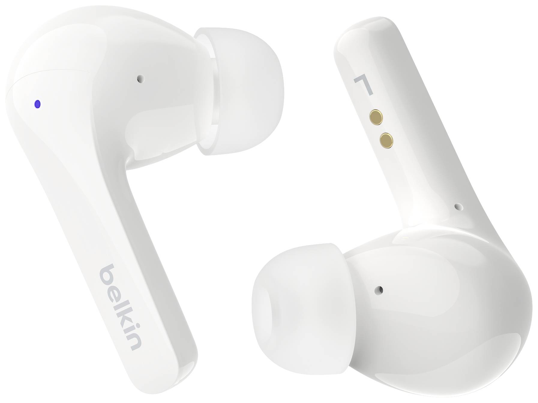 Belkin SoundForm Motion In Ear Headset Bluetooth® Weiß Headset, Ladecase, Schweißresistent