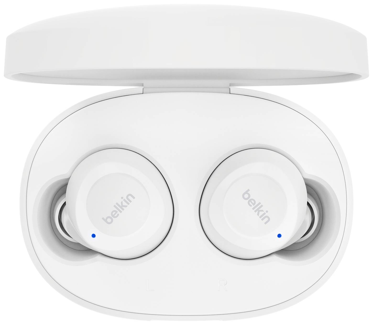 Belkin SoundForm Bolt In Ear Headset Bluetooth® Weiß Headset, Ladecase, Schweißresistent