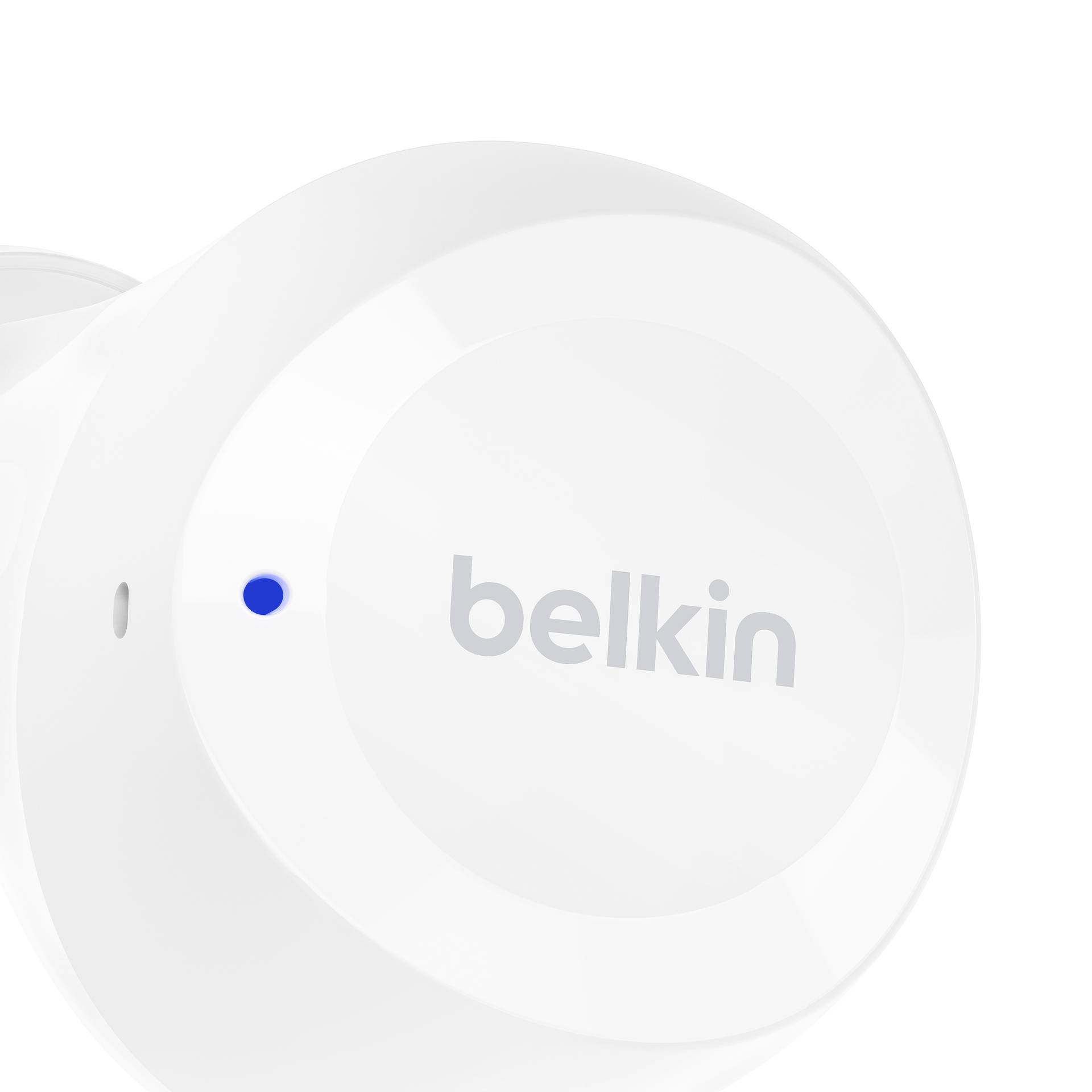 Belkin SoundForm Bolt In Ear Headset Bluetooth® Weiß Headset, Ladecase, Schweißresistent