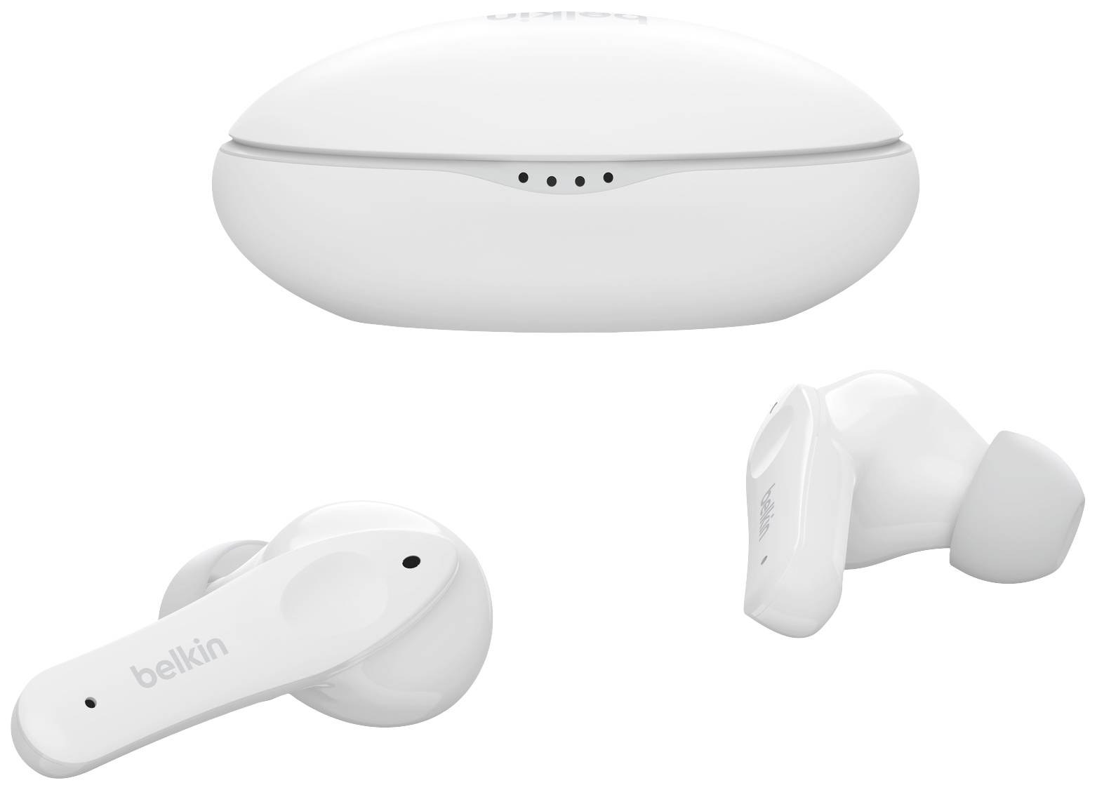 Belkin SoundForm Nano In Ear Headset Bluetooth® Weiß Headset, Ladecase, Schweißresistent