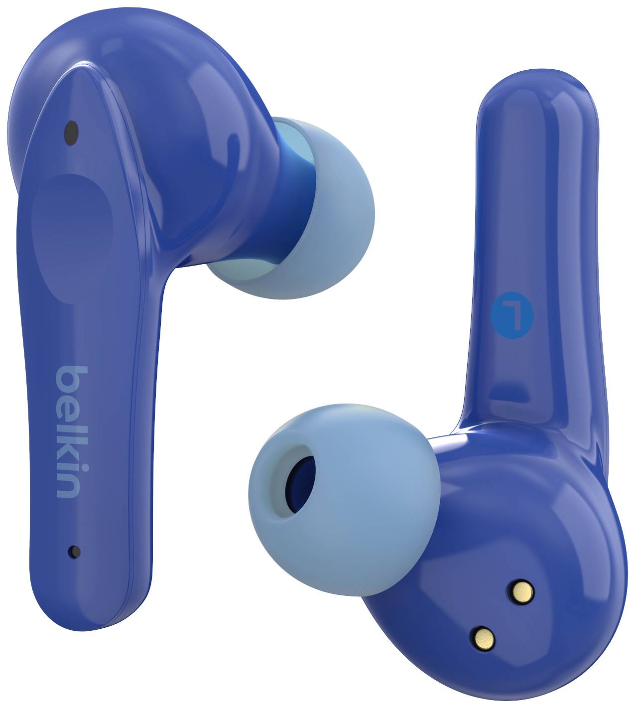 Belkin SoundForm Nano In Ear Headset Bluetooth® Blau Headset, Ladecase, Schweißresistent
