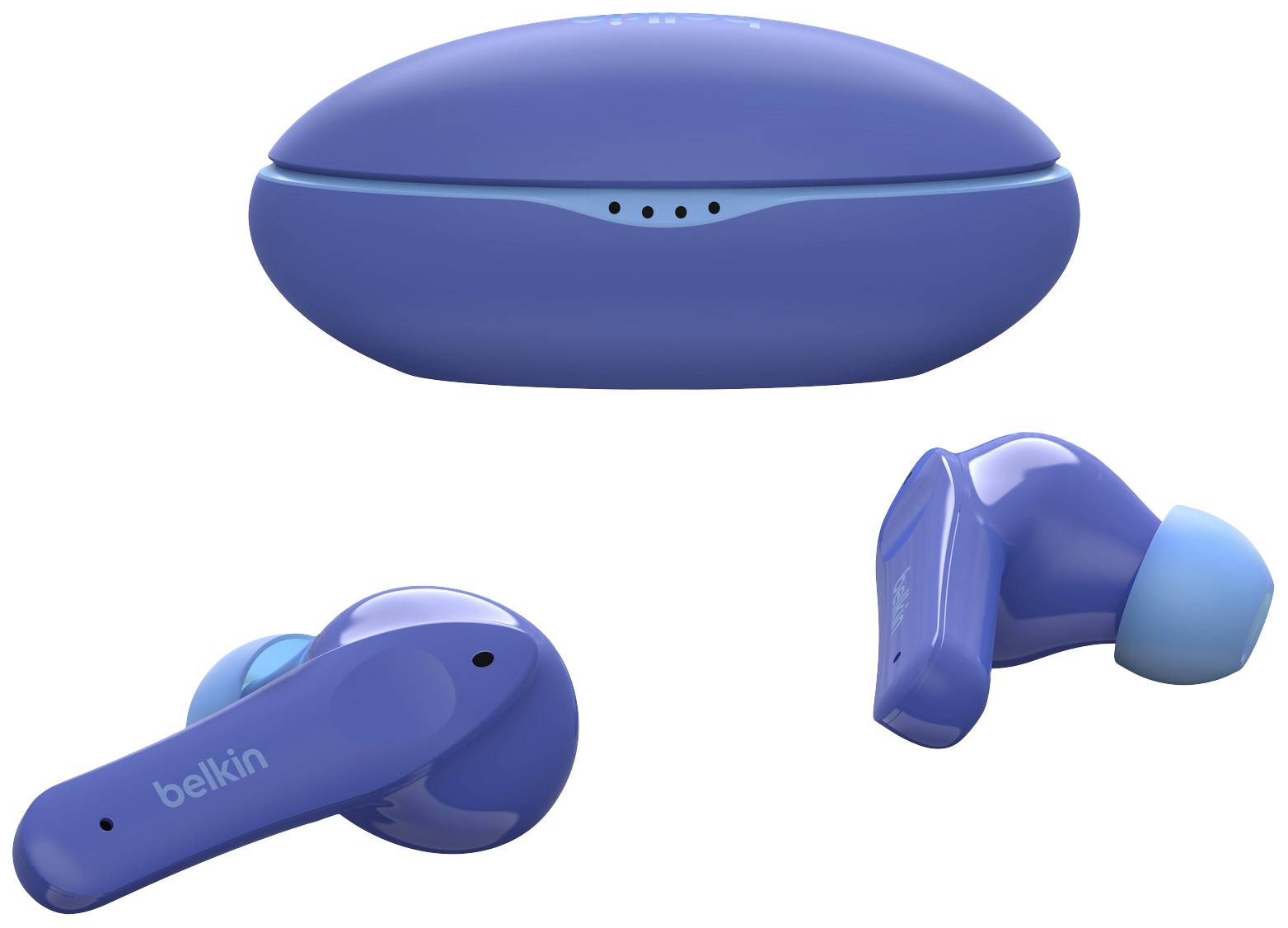 Belkin SoundForm Nano In Ear Headset Bluetooth® Blau Headset, Ladecase, Schweißresistent