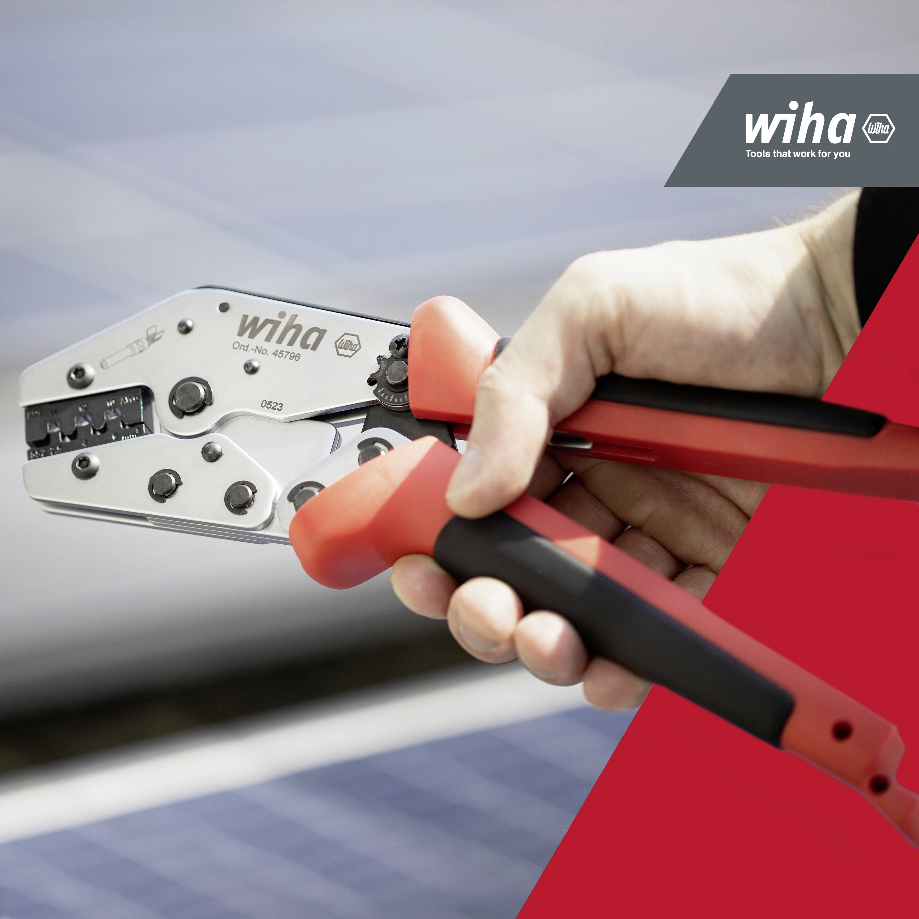 Wiha MC4 45796 Crimpzange 1 Stück Photovoltaik-Verbinder, Solar-Steckverbinder 2.5 bis 6mm²