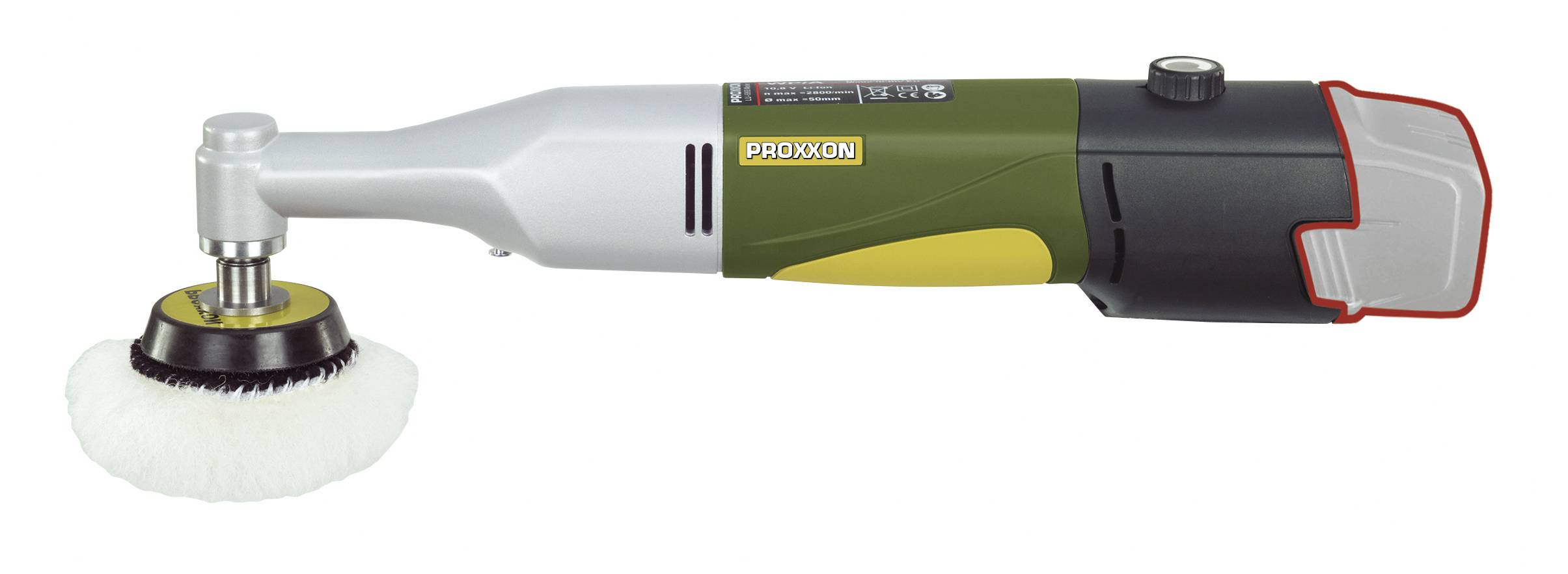 Proxxon WP/A Winkelpolierer ohne Akku, ohne Ladegerät, mit Zubehör 10.8 V
