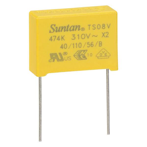 Suntan TS08V0A9474KAB0G0R Folienkondensator 0.47 µF 310 V 10 % 22 mm (L x B) 19 mm x 26.5 mm