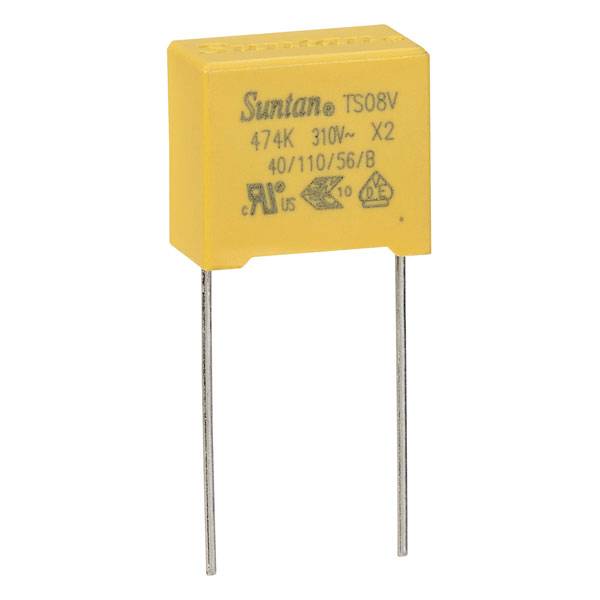 Suntan TS08V0A9474KBB0E0R Folienkondensator 0.47 µF 310V 10% 15mm (L x B) 16mm x 18mm