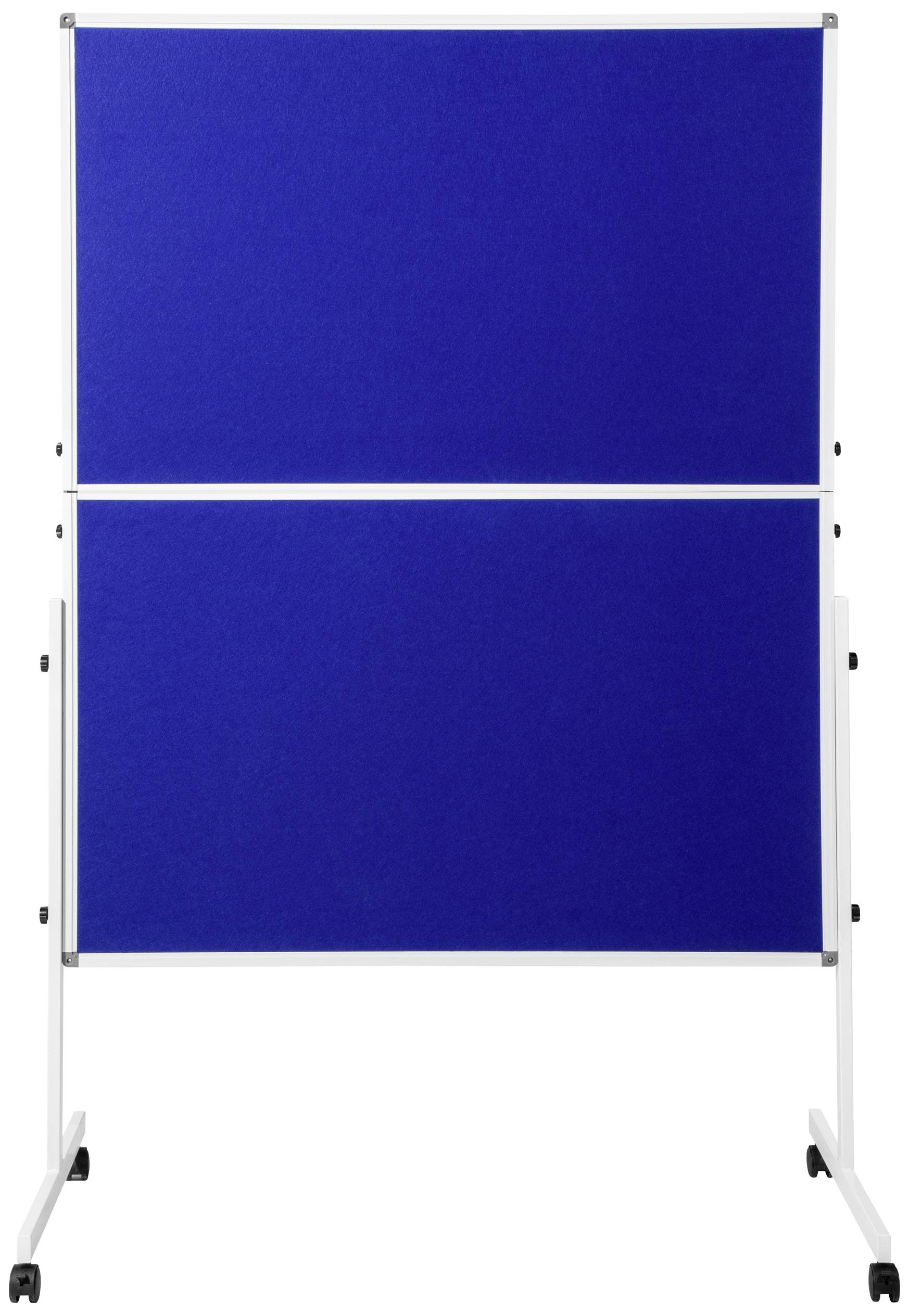 SpeaKa Professional Moderationstafel SP-PB-B01 (B x H) 1250mm x 1850mm Filz Blau zusammenklappbar, Inkl. Rollen, beidseitig