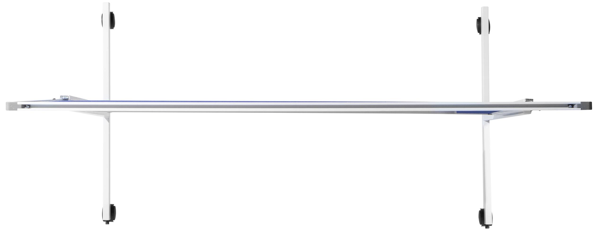 Designertisch mit schlanken Metallbeinen und rechteckiger Tischplatte in moderner, minimalistischer Ästhetik.