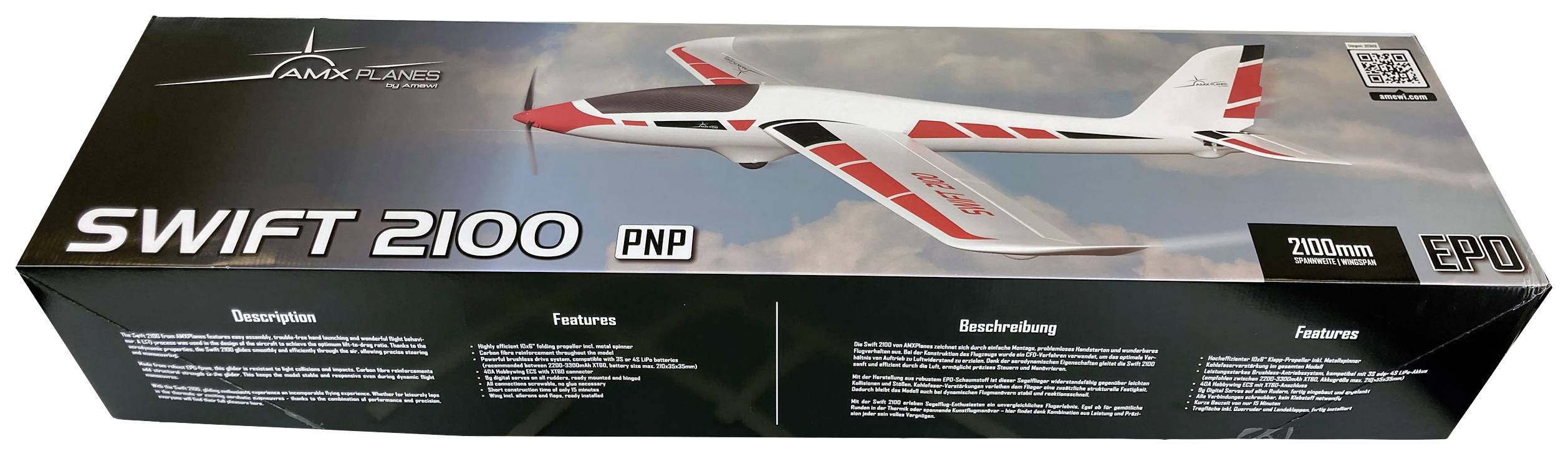 Amewi AMXPlanes Swift 2100 RC Segelflugmodell Bausatz 2100mm