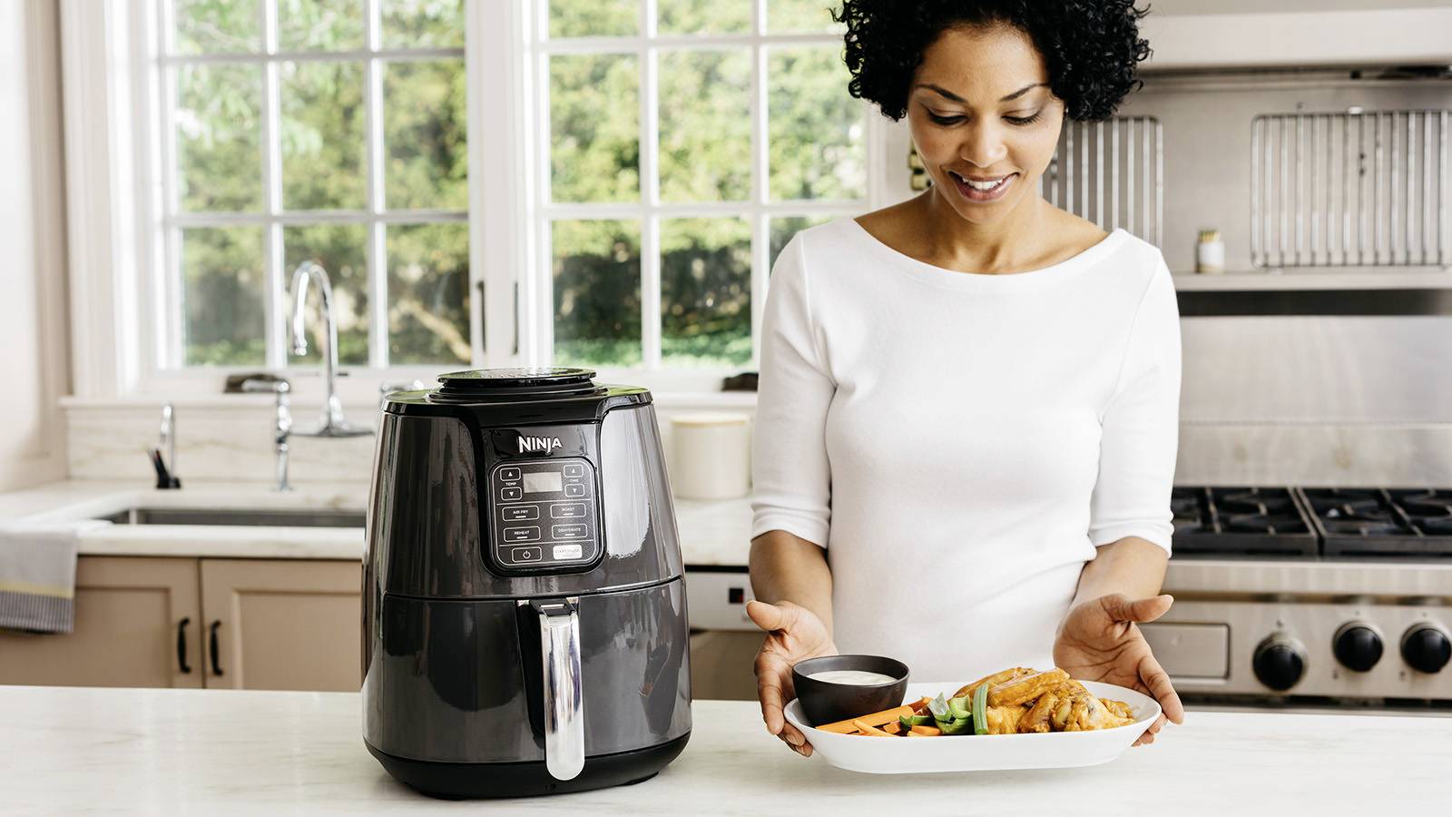 Ninja AF100EU Heißluft-Fritteuse 3.8 l 1500 W Schwarz