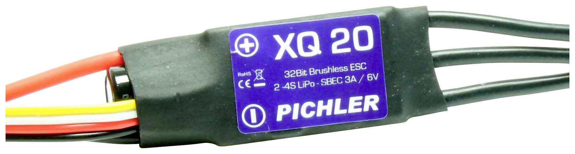 Pichler Modellbau XQ+ 20 Slim Flugmodell Brushless Flugregler Belastbarkeit (max. A): 30A